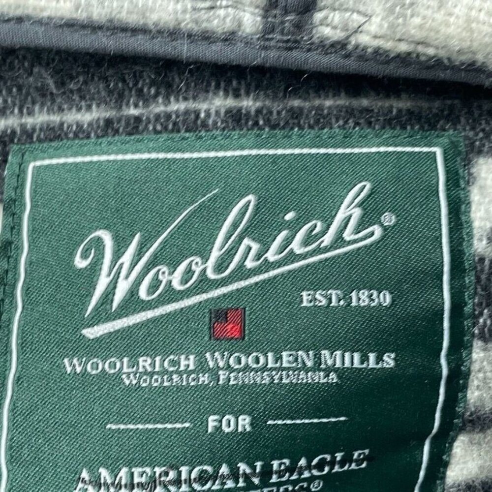 Woolrich Womens Hooded Wool Blend Pullover Sweater M Tribal Pattern c099 - Picture 8 of 10